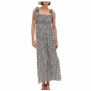 NWT! Diane Von Furstenburg x Target Smocked Tie Shoulder Poppy Midi Dress. Large